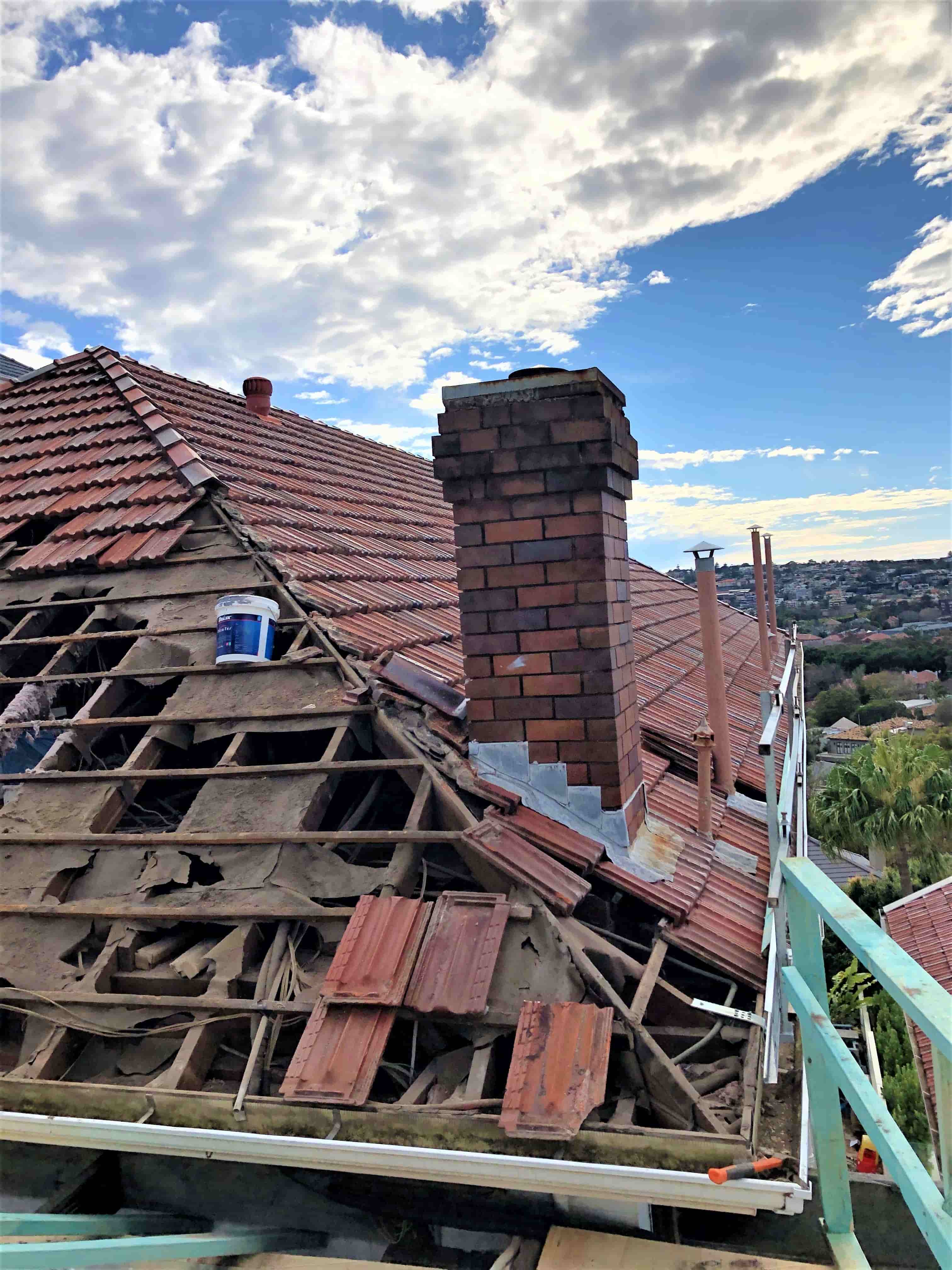 Roof strip-out work