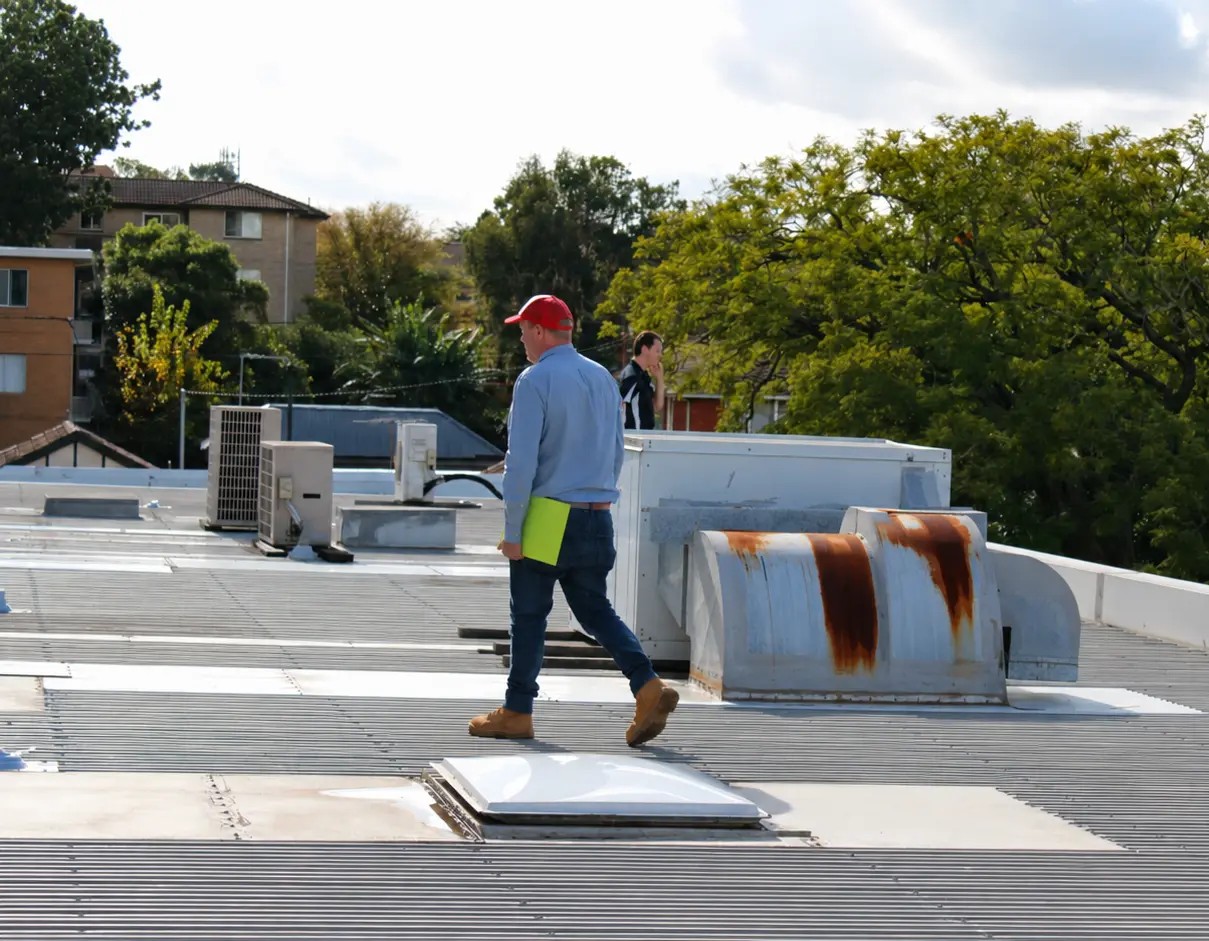 Planning and coordination of a commercial roofing project